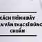 Cách Thức Viết Luận Văn Thạc Sĩ Tiếng Anh